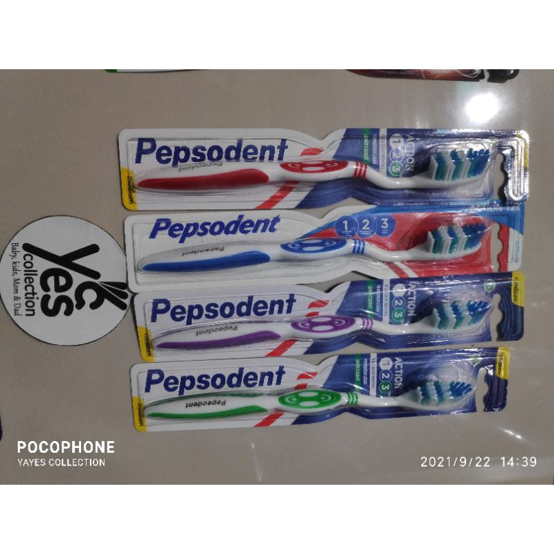 Sikat Gigi Dewasa Pepsodent Soft Medium Single Double Nano Isi 1 2 3 pepsoden