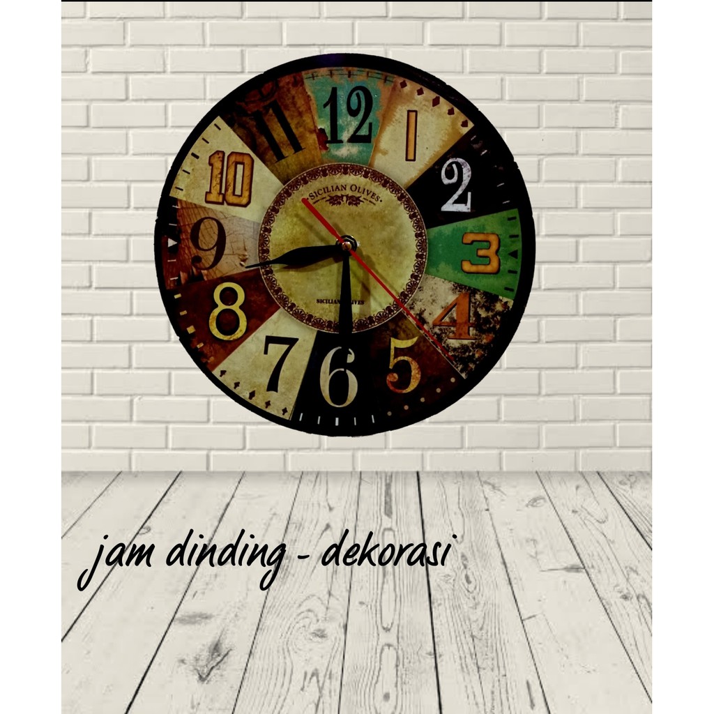 Jam Dinding - dekorasi / jam dinding shabby