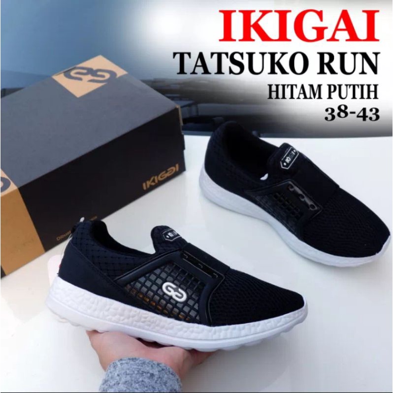sepatu ikigai - TATSUKO RUN - Slip on - sepatu selop - sepatu pria - ikigai original