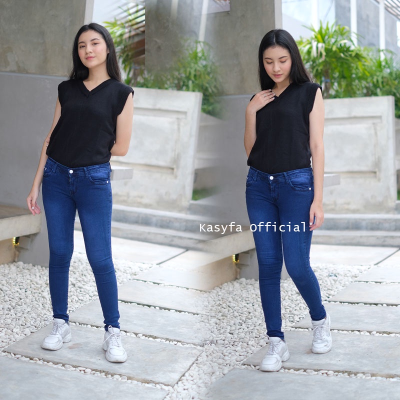 CELANA JEANS PENSIL WANITA // CELANA SKINNY JEANS POLOS