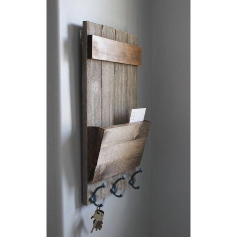 Gantungan kunci tempat surat unik dari kayu dekorasi unik gantungan baju topi