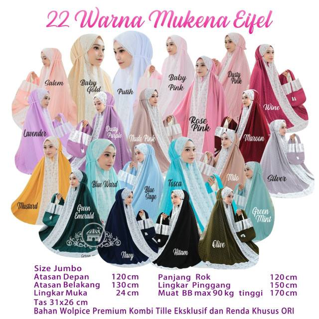 MUKENA EIFFEL ORIGINAL BY DALANOVA