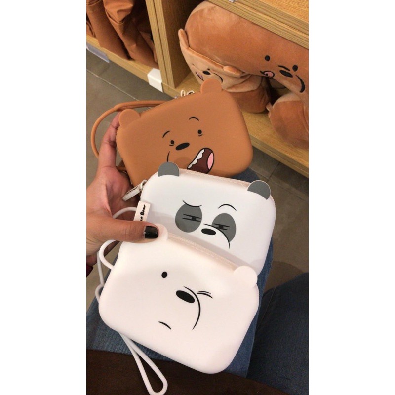 MINISO X WE BARE BEARS 3WRN. SILLICONE COIN PURSE WBB. Dompet jelly miniso murah ready surabaya