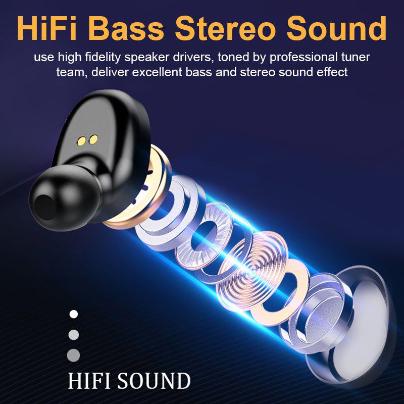 Headset Bluetooth F9-47 BT V5.1 Flashlight &amp; LED Large Screen