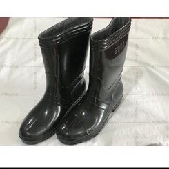 Sepatu Boot Karet Jeep Hitam Boot kerja Proyek Anti Air Banjir Hujan PVC Boot Murah