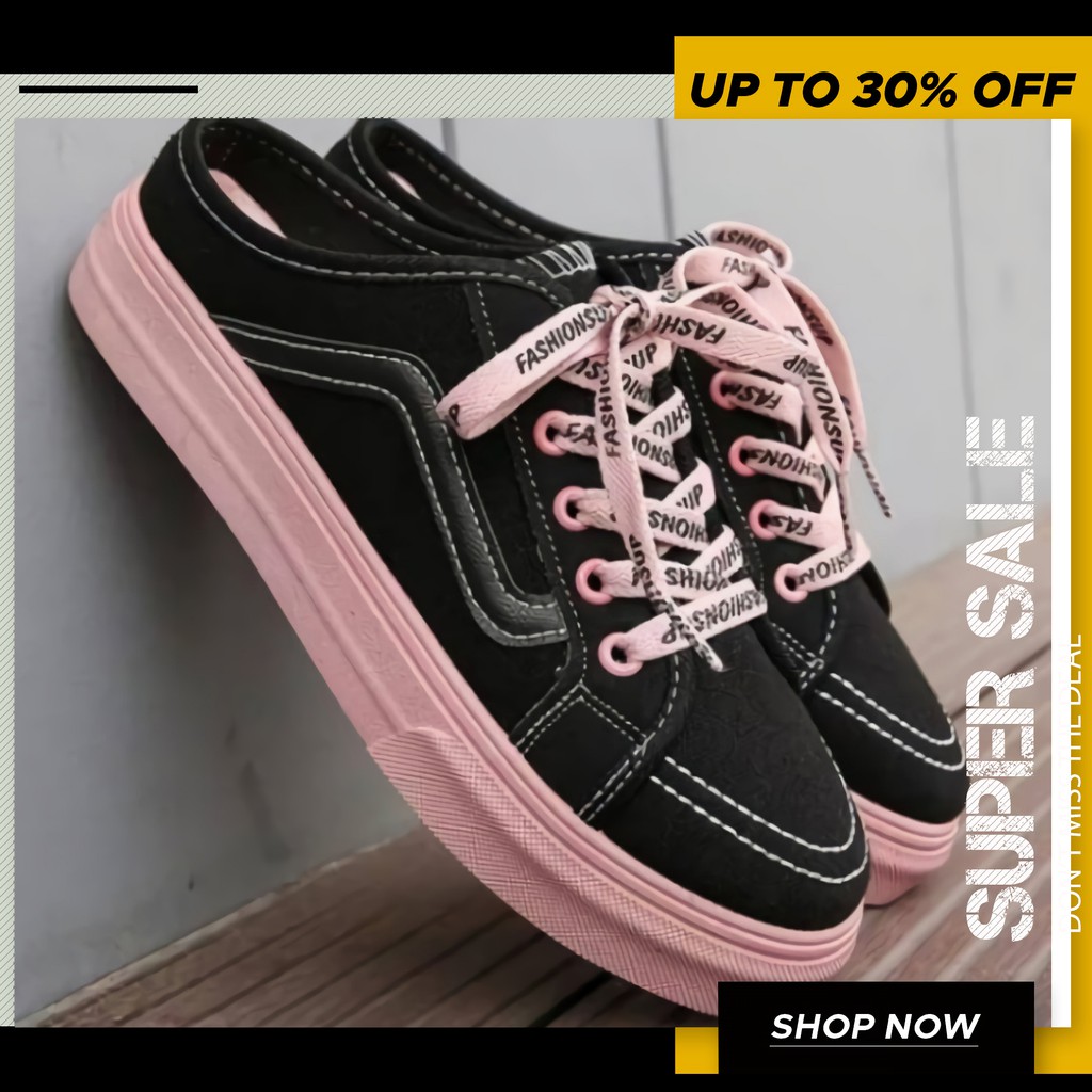 SEPATU WANITA IMPORT KETS CEWEK KEKINIAN MURAH TREND FASHION ORIGINAL WARNA PUTIH HITAM KT02