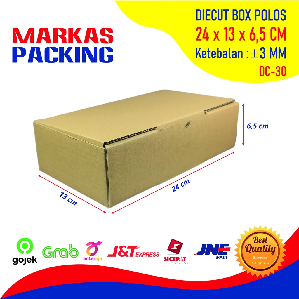

Kardus Box Die Cut 24x13x6,5 CM Dus Packing Packaging Baru Polos