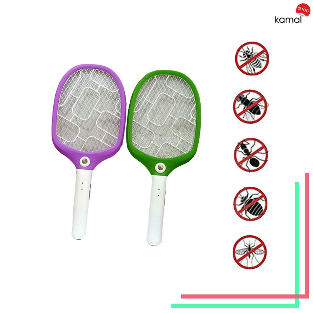 Raket Nyamuk 2in1 Mosquito Swatter Racket Led Rechargeable Raket Pembasmi Nyamuk