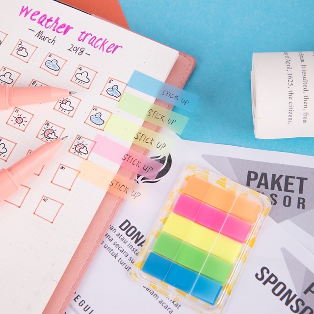 

Sticky Notes / Index Tab Penanda Warna Warni Cerah Deli