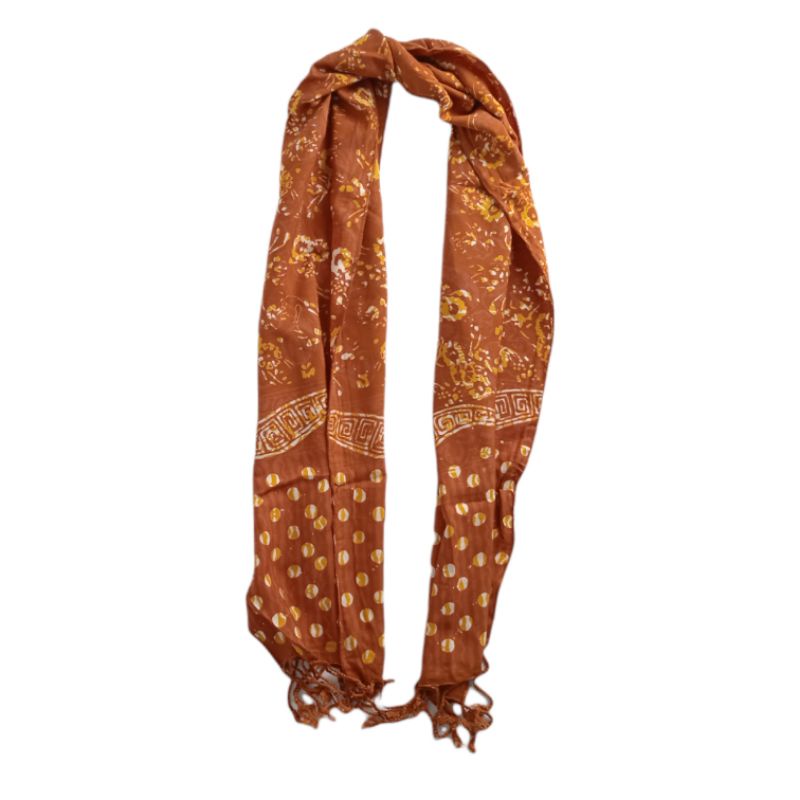 Scarf Shawl Selendang Syal Batik Cap Wanita Premium SYLA-SYL010