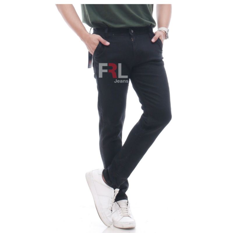 Celana Jeans Pria Slim Fit Streetch Hitam BV Hugo