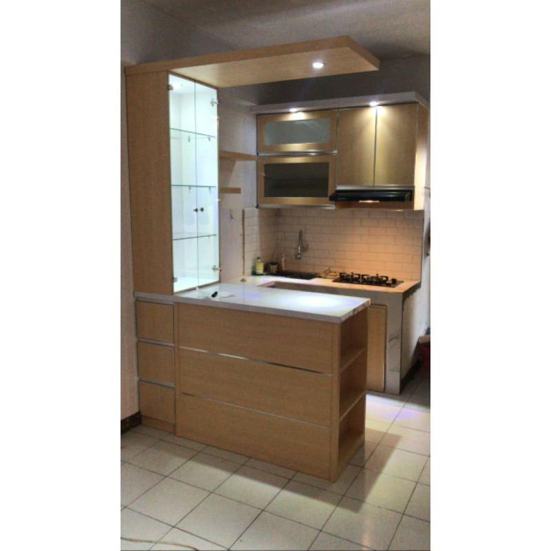 PROMO kitchenset minibar minimalis apartement kitchenset minimalis