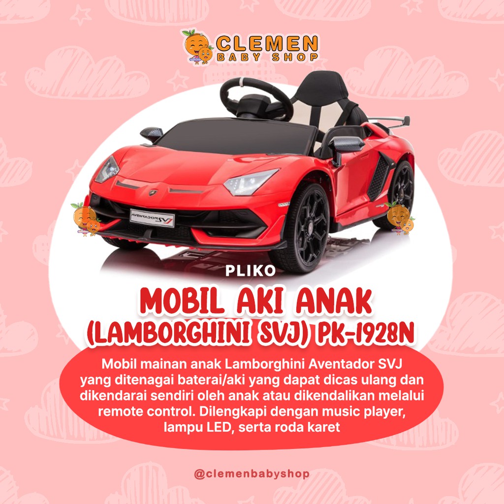 Pliko Mobil Aki Anak (Lamborghini SVJ) PK-1928N