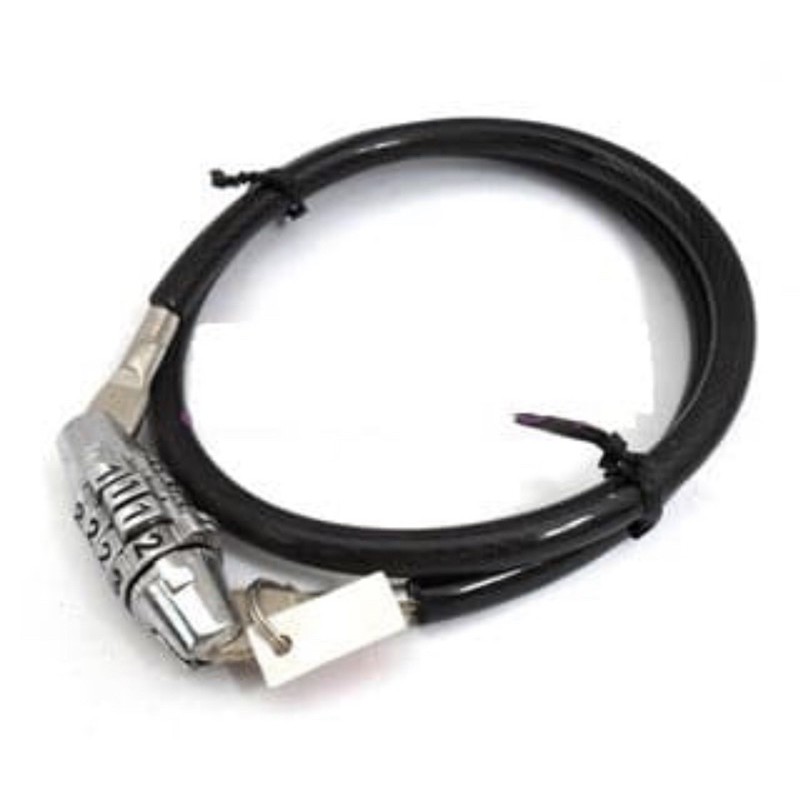 Kunci Sepeda Lipat BMX MTB Roadbike rantai cable kabel pengaman baja kode kombinasi angka rantai COD-1