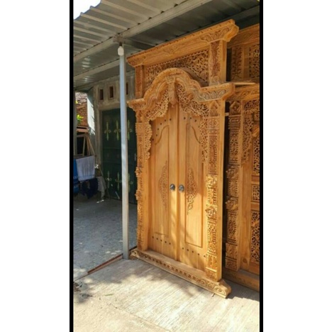 Gapura gebyok ukir jati jepara Lebar 180x270cm