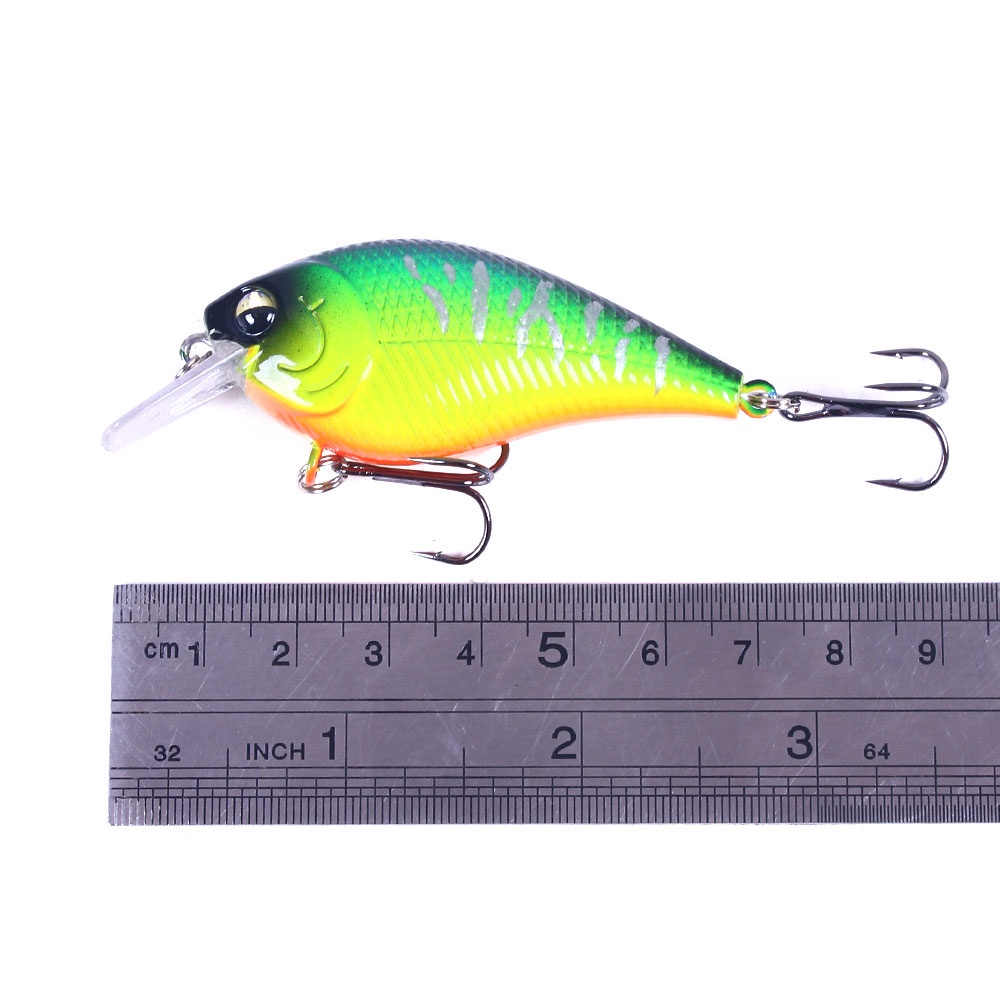 HENGJIA 6pcs 7CM 9.5G Crank Fishing Lures Wobbler Floating Artificial plastic Hard Bait Trout Crankbait Bass Pike Fishing Tackle