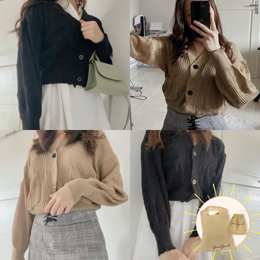 Ribbed Button Cardigan / Kardigan Wanita Murah