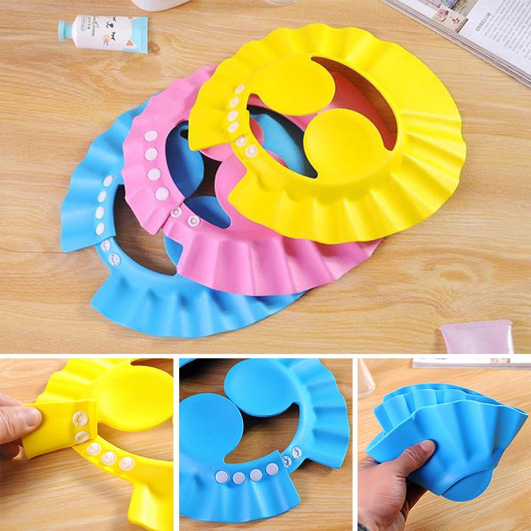 OSM JKT 5137 Topi Keramas Anak Bayi Dengan Penutup Telinga  / Topi Mandi Anak / Baby Shower Cap-6
