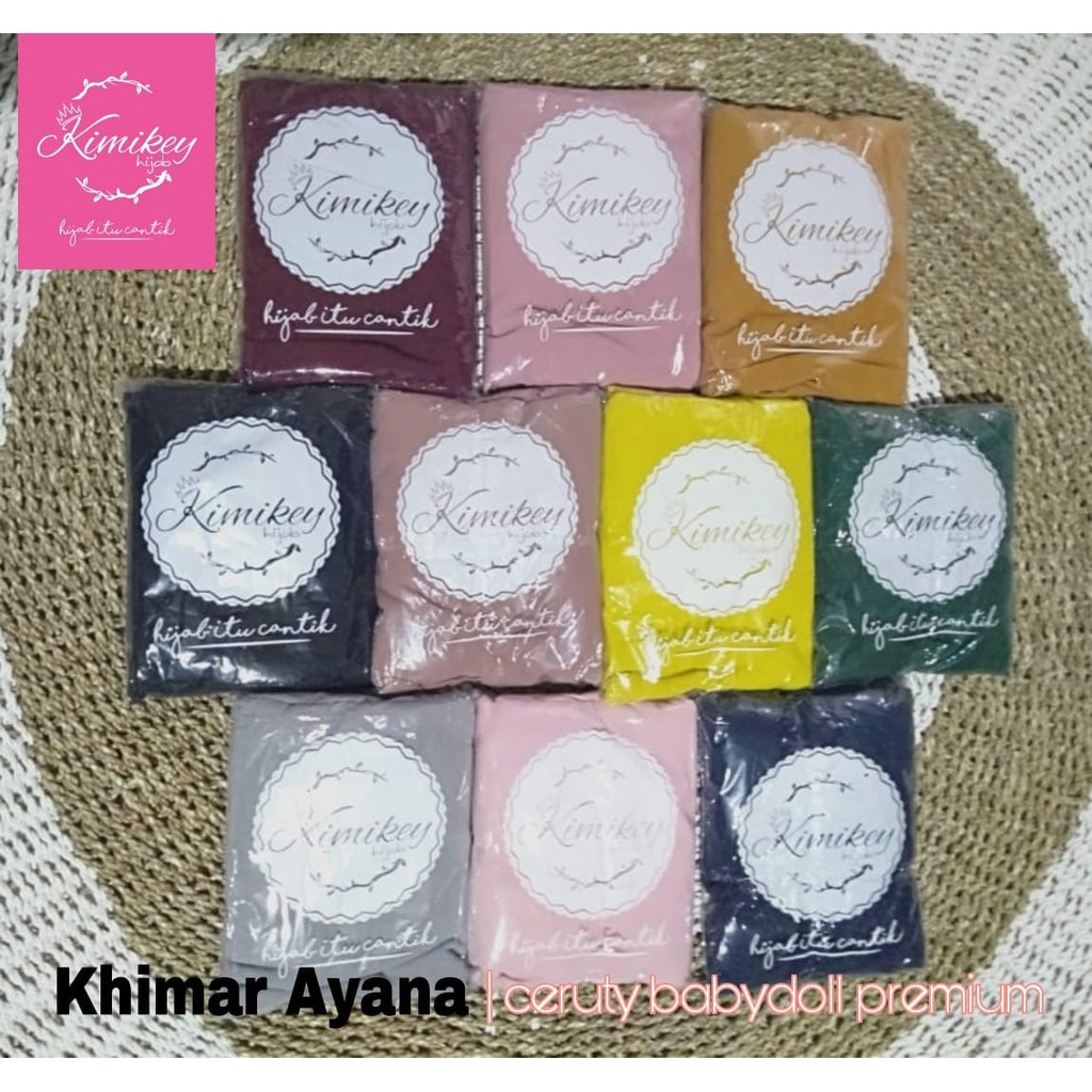 Jilbab Instan Jumbo Raya Ceruty 2 Layer By Kimikey-RANDOM 5-10 PCS