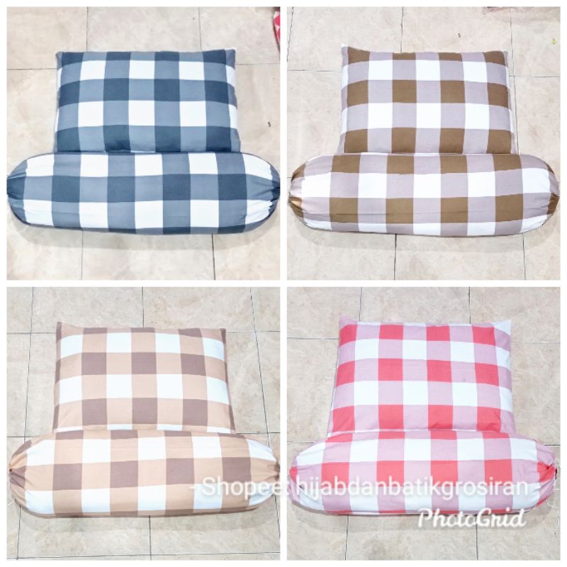 Sarung Bantal dan Guling 1set Bahan Katun