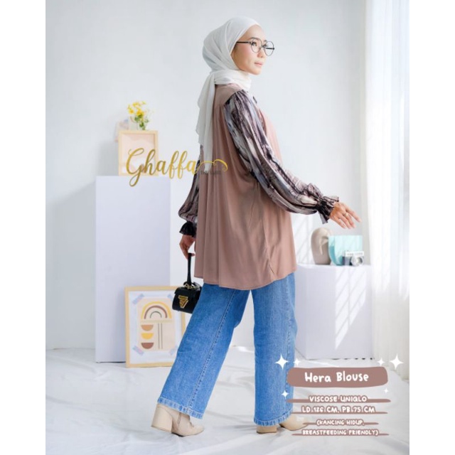 Blouse motif wanita / Hera blouse by ghaffa the label / Blouse rayon viscose