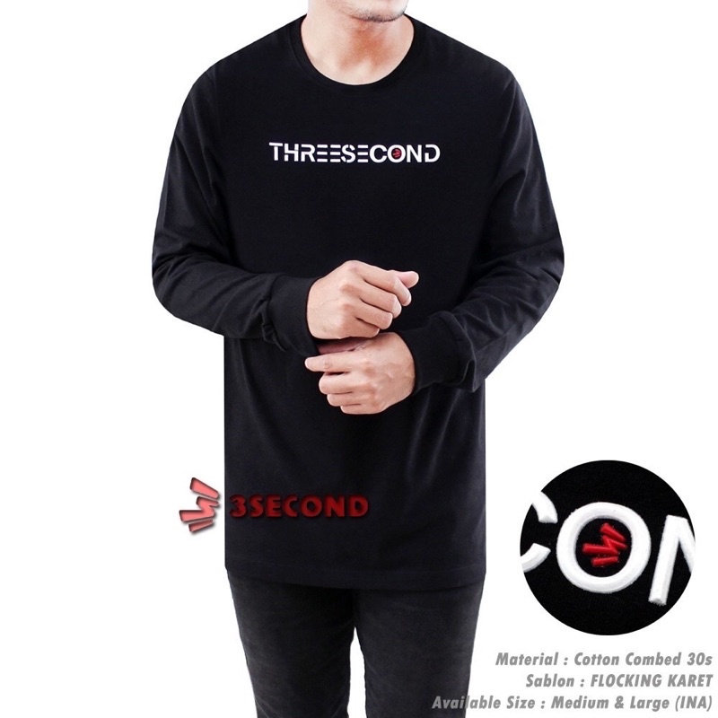 3SECOND BAJU KAOS T SHIRT TSHIRT PAKAIAN ATASAN KAOS PRIA WANITA LENGAN PANJANG LONGSLEEVE DISTRO PR
