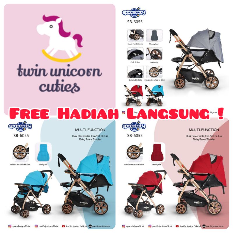 Stroller Baby Spacebaby SB6055 SB6055A stir 2arah