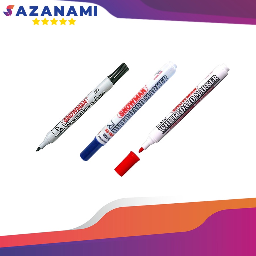 

SPIDOL SNOWMAN WHITEBOARD PAPAN TULIS HITAM BIRU