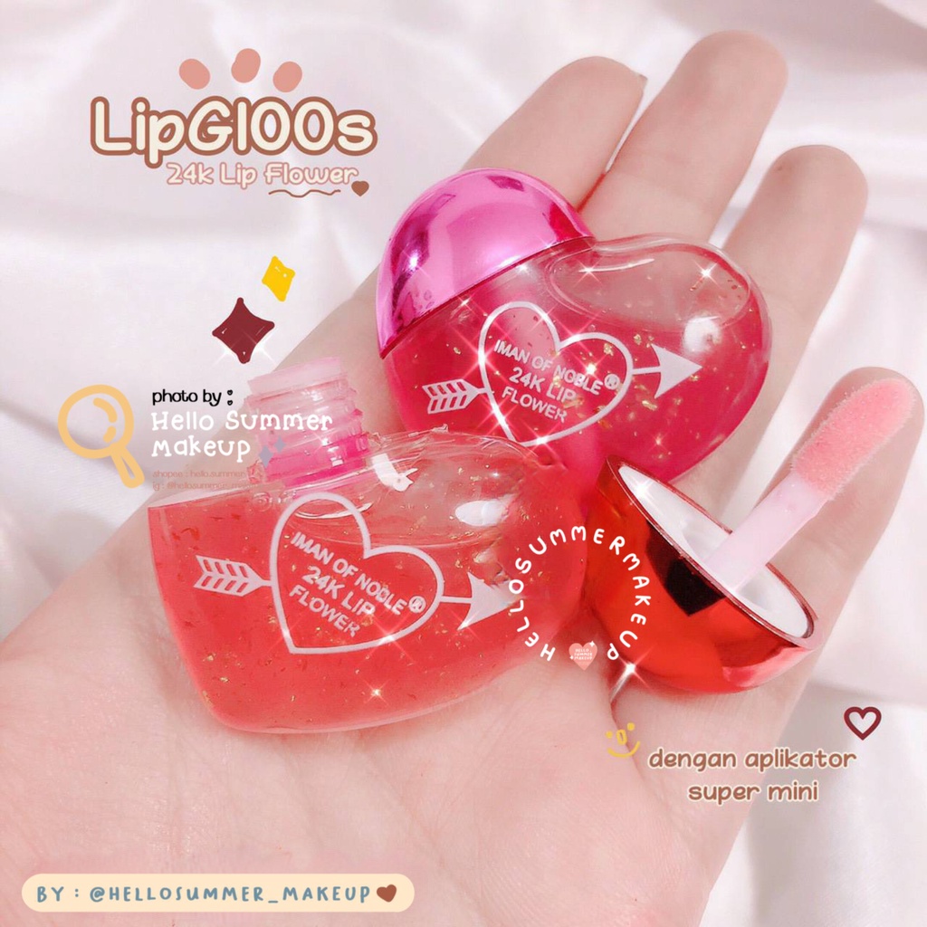 𝐋𝐈𝐏 𝐂𝐀𝐑𝐄 - Flower Love Lip Magic Lip Oil Pelembab &amp; Pencerah Bibir 24k Essence 6gr