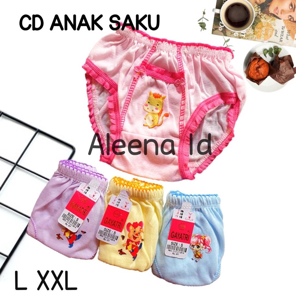 Celana Dalam Anak Cewek 3 Bulan - 5 Tahun Saku Celana Dalam Anak Murah Kotobuki