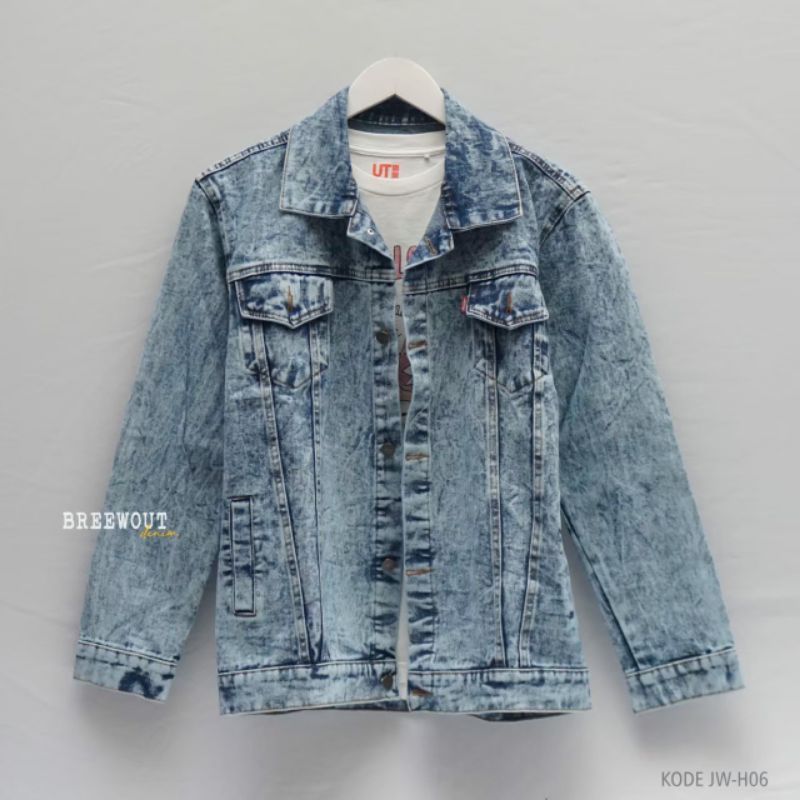 JAKET JEANS PRIA SANDWASH DENIM TERBARU