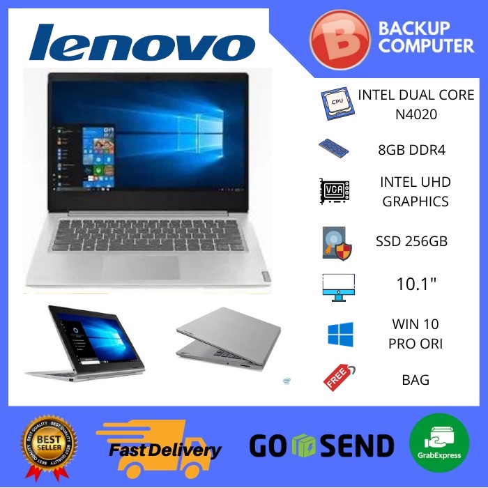 LENOVO SLIM D330 FLEX TOUCH N4020 8GB 256GB W10PRO 10.1 GRY