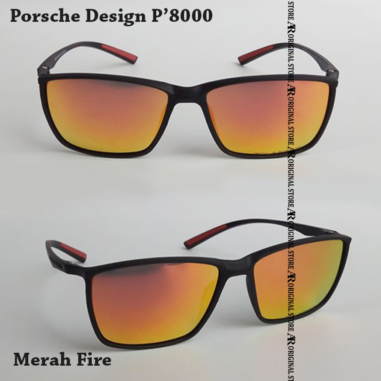 Kacamata Porsche Design Eyewear P'8000 Safety eyewear Frame P8000 SUNGLASSES Design Polarized FIRE
