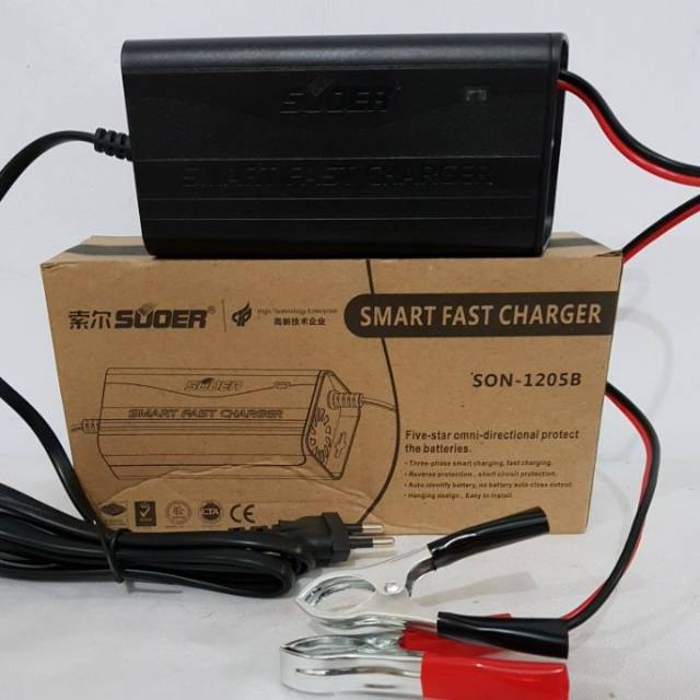 Chas cas charger charge aki Souer accu 5 ampere 5A 1205