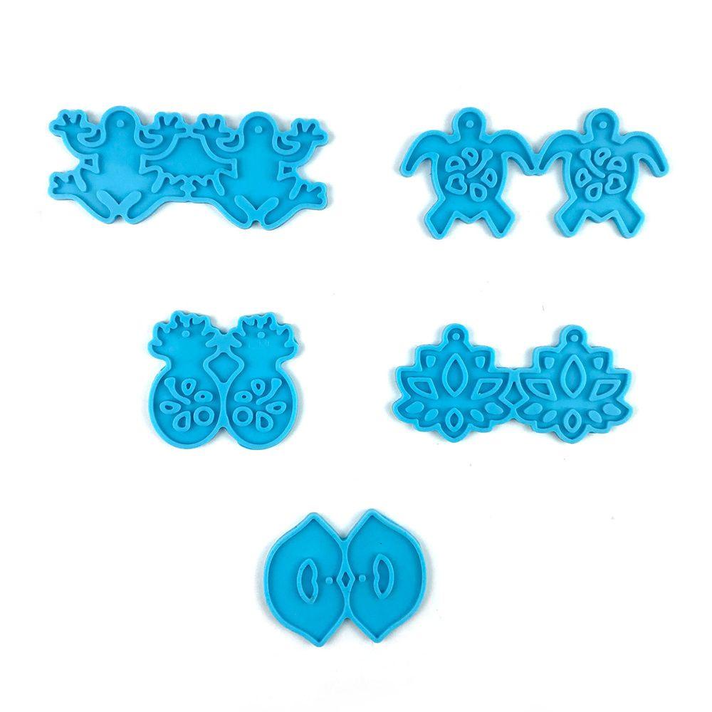 Solighter Anting Kristal Resin Bibir Nanas Gantungan Kunci Liontin Cetakan Silikon