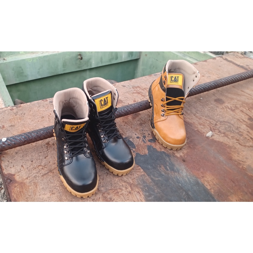 Sepatu Safety Boots Ujung Besi Pria Caterpillar Bisa Untuk kerja Touring dan Nongkrong