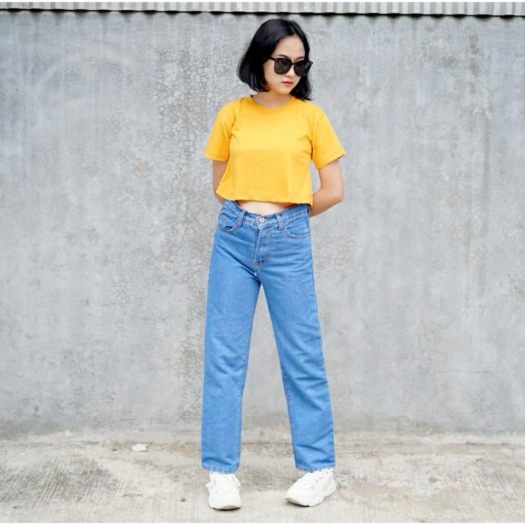 BEFAST - ZFS OOTD Kaos Crop YECHAN / COTTON CROP TOP POLOS ONECK / Kaos Crop Top / Kaos Polos Casual Wanita / Tshirt lengan Pendek / Kaos Crop Kekiniaan Remaja Wanita / Terlaris / Trendy