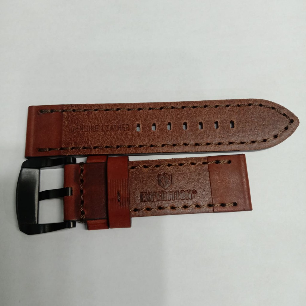 LEATHER / STRAP / TALI KULIT JAM TANGAN EXPEDITION BROWN 24 MM ORIGINAL