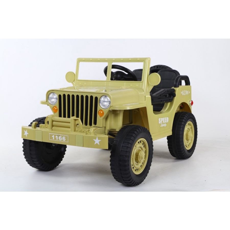 Mainan Anak - Mobil Aki YUKITA 1166 JEEP ARMY AMERICAN