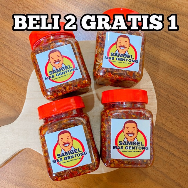 

SAMBEL MAS GENTONG | 200 GRAM | Sambel Cumi, Sambel Bawang