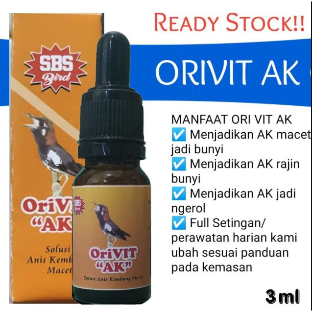 Ori VIT AK Solusi Anis Kembang Mcet bunyi,stress, ngriwik tdk ngeplong