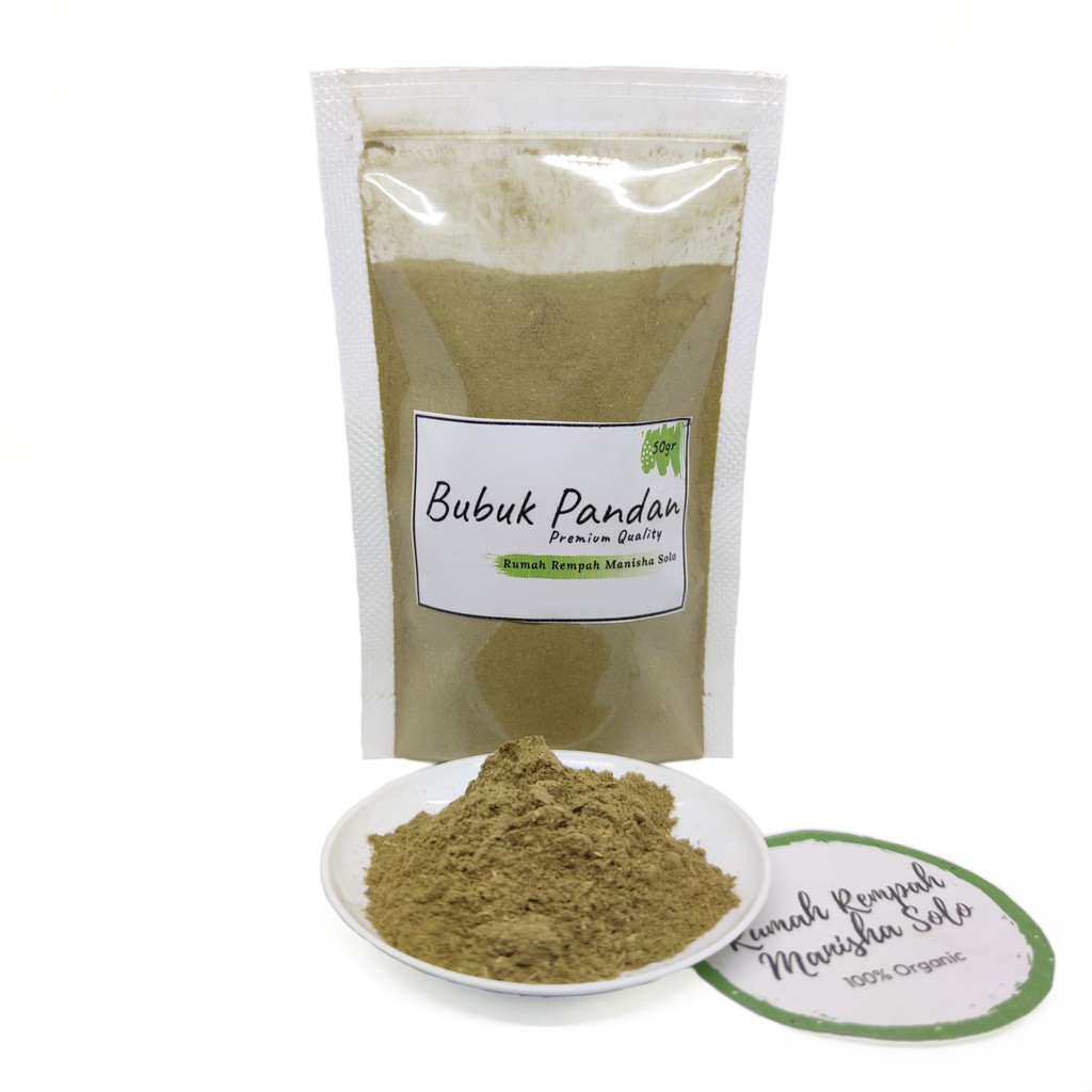 Bubuk Daun Pandan / Pandanus Leaf Powder 50gram - Rumah Rempah Manisha Solo