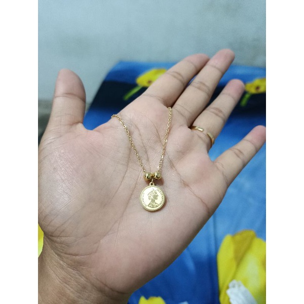 Kalung replika emas 24k bahan titanium,tidak luntur,aman dipake mandi,cocok buat yg alergi ke xuping