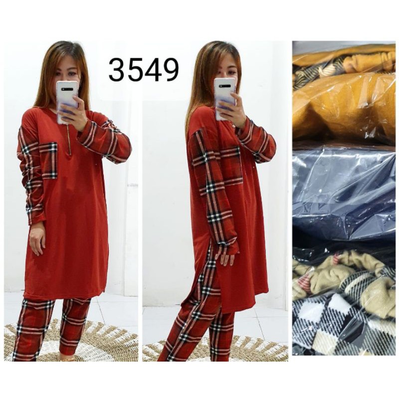setcel/setelan tunik busui Burberry