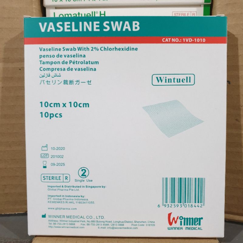 Winner Vaseline Swab 10cm x 10cm Per Pcs Wintuell