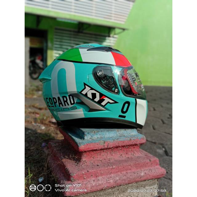 HELM KYT VENDETTA 2 LOCATELLY LEOPARD LIMITED EDITION ONGKIR 2KG