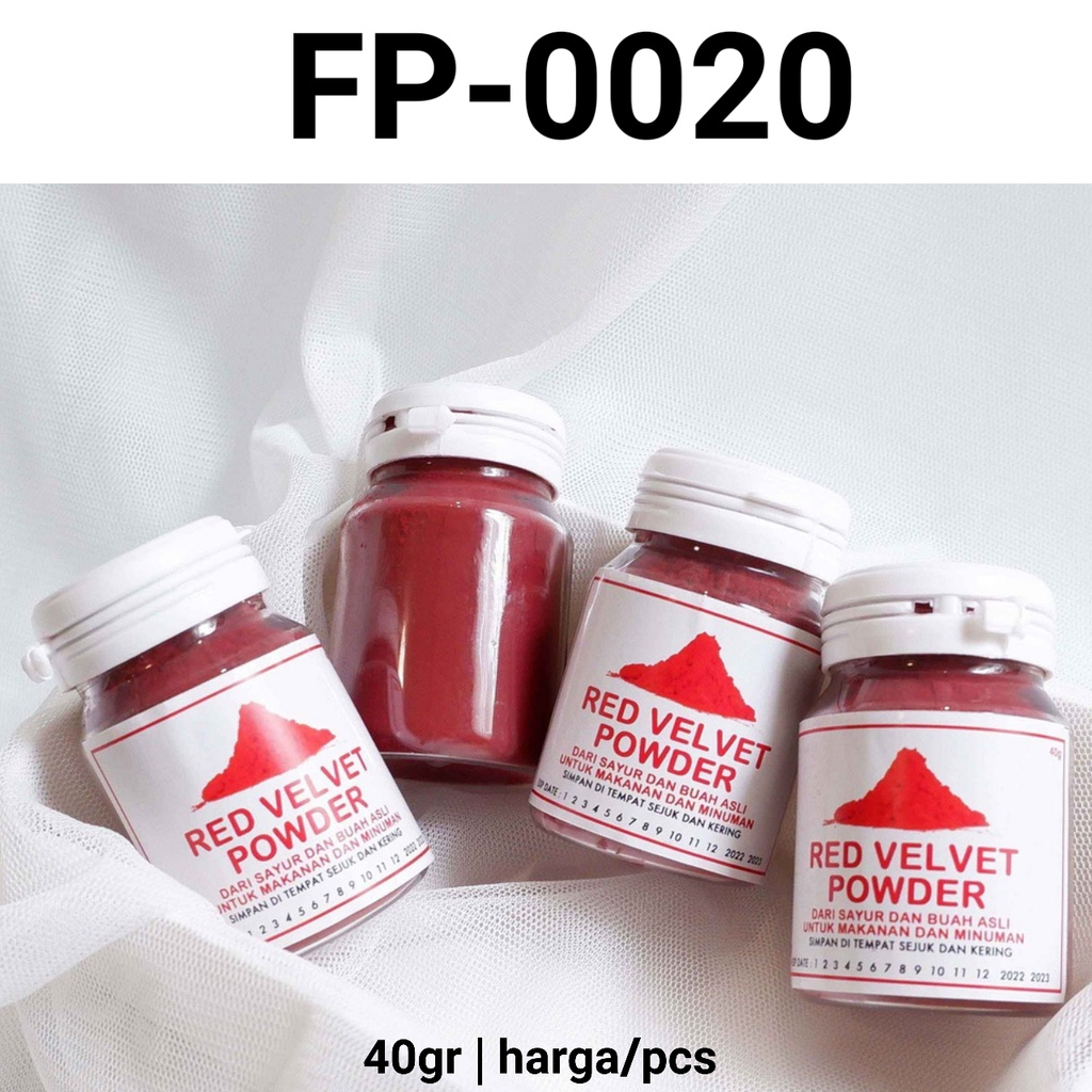 

FP-0020 Food powder perasa pewarna makanan 40gr red velvet powder yamama baking grosir murah sprinkles cake dekorasi mutiara trimit decoration story sprinklestory sprinklesstory sprinkle story yamama baking