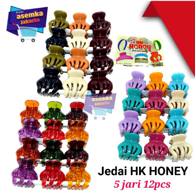 Jedai Rambut 12pcs Jepit Rambut Produk HK reguler 5cm Grosir