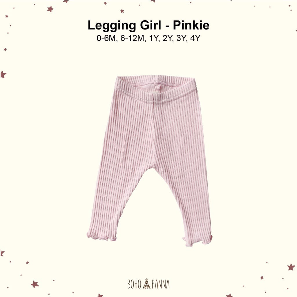 Bohopanna Legging Girl Reeb Celana Legging Panjang Anak Perempuan / Legging Ruffle 0-4 Tahun