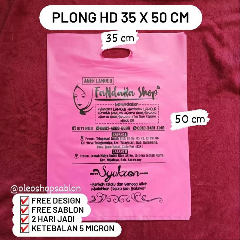 

[TERMURAH] Plastik olshop custom FREE DESIGN DISAIN Ukuran 35x50